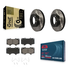 Load image into Gallery viewer, Front Drilled Slot Disc Brake Rotor Ceramic Pad Kit For Toyota Tacoma 4Runner FJ