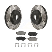 Load image into Gallery viewer, Front Drilled Slot Disc Brake Rotors Ceramic Pad Kit For 2015 Subaru Legacy 2.5L