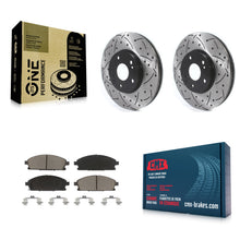 Charger l'image dans la galerie, [Front] 2003-2006 Acura MDX Performance Drilled &amp; Slotted Brake Rotor &amp; Ceramic Pads Kit For Max Braking