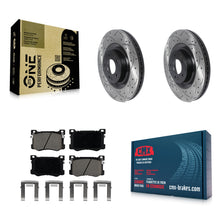 Load image into Gallery viewer, Front Drilled Slot Brake Rotors Ceramic Pad Kit For Hyundai Genesis G80 Kia K900