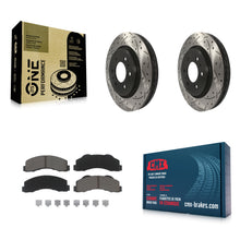 Charger l'image dans la galerie, Front Drilled Slot Brake Rotor Ceramic Pad Kit For Ford F-150 Expedition Lincoln