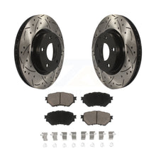 Load image into Gallery viewer, Front Coated Drill Slot Disc Brake Rotors Ceramic Pad Kit For Mazda 3 Sport 2.5L