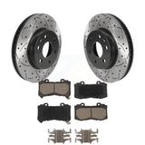 Front Drilled Slot Brake Rotor Ceramic Pad Kit For Chevrolet Colorado GMC Canyon