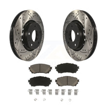 Charger l&#39;image dans la galerie, Front Drilled Slot Brake Rotor &amp; Ceramic Pad Kit For Mazda 6 Naturally Aspirated