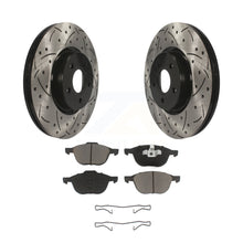 Load image into Gallery viewer, Front Coat Drill Slot Disc Brake Rotors Ceramic Pad Kit For Ford Transit Connect