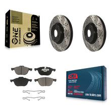 Charger l'image dans la galerie, Front Coat Drill Slot Disc Brake Rotors Ceramic Pad Kit For Ford Transit Connect