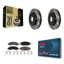 Load image into Gallery viewer, Front Drill Slot Brake Rotor Ceramic Pad Kit For Chevrolet Tahoe GMC Suburban XL