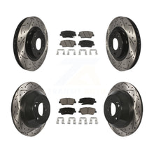 Load image into Gallery viewer, Front Rear Drill Slot Brake Rotor Ceramic Pad Kit For Hyundai Santa Fe Sport Kia