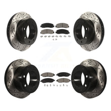 Load image into Gallery viewer, Front Rear Drill Slot Disc Brake Rotor Ceramic Pad Kit For Ford F-250 Super Duty