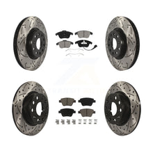Load image into Gallery viewer, Front Rear Drilled Slot Disc Brake Rotor &amp; Ceramic Pad Kit For Volkswagen Passat