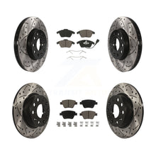 Load image into Gallery viewer, Front Rear Drilled Slot Disc Brake Rotor &amp; Ceramic Pad Kit For Volkswagen Beetle