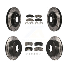 Charger l'image dans la galerie, Front Rear Drill Slot Disc Brake Rotors Ceramic Pad Kit For Mitsubishi Outlander