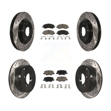 Charger l'image dans la galerie, Front Rear Drill Slot Brake Rotors Ceramic Pad Kit For Mitsubishi Outlander 3.0L