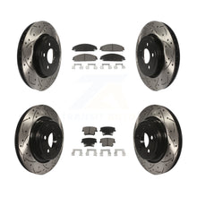 Load image into Gallery viewer, Front Rear Coated Drill Slot Disc Brake Rotors Ceramic Pad Kit For Dodge Charger