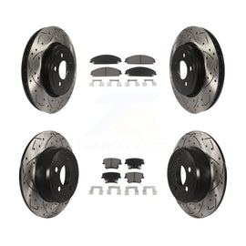 Front Rear Drill Slot Brake Rotor Ceramic Pad Kit For Chrysler 300 AWD with 3.5L