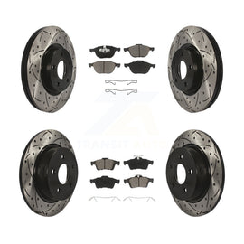 Front Rear Drilled Slot Disc Brake Rotor & Ceramic Pad Kit For Ford Escape C-Max