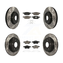 Load image into Gallery viewer, Front Rear Coated Drill Slot Disc Brake Rotors Ceramic Pad Kit For Ford Focus ST