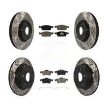 Load image into Gallery viewer, Front Rear Drilled Slot Disc Brake Rotor Ceramic Pad Kit For Ford Escape Transit