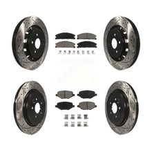Load image into Gallery viewer, Front Rear Drill Slot Brake Rotors Ceramic Pad Kit For Ford Explorer Taurus Flex