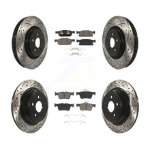 Load image into Gallery viewer, Front Rear Drill Slot Disc Brake Rotor Ceramic Pad Kit For Ford Edge Lincoln MKX