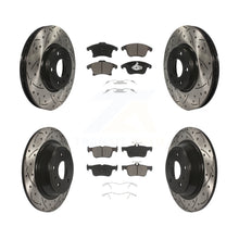 Load image into Gallery viewer, Front Rear Drilled Slot Brake Rotors Ceramic Pad Kit For Ford Fusion Lincoln MKZ
