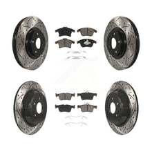 Load image into Gallery viewer, Front Rear Drilled Slot Brake Rotors Ceramic Pad Kit For Ford Fusion Lincoln MKZ