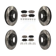 Load image into Gallery viewer, Front Rear Drilled Slot Disc Brake Rotors Ceramic Pad Kit For Mazda 3 Sport 2.5L