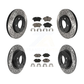 Front Rear Drilled Slot Brake Rotor & Ceramic Pad Kit For Mini Cooper Countryman