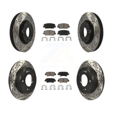 Load image into Gallery viewer, Front Rear Drill Slot Disc Brake Rotor Ceramic Pad Kit For Kia Forte Forte5 Koup