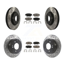 Charger l'image dans la galerie, Front Rear Drill Slot Brake Rotors Ceramic Pad Kit For Hyundai Sonata Kia Optima