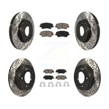Load image into Gallery viewer, Front Rear Drill Slot Brake Rotors Ceramic Pad Kit For Kia Forte Hyundai Elantra