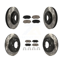 Charger l'image dans la galerie, Front Rear Drilled Slot Disc Brake Rotor Ceramic Pad Kit For Kia Forte Forte5 SX