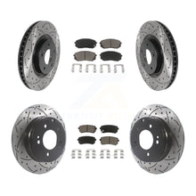 Charger l'image dans la galerie, Front Rear Drill Slot Brake Rotor Ceramic Pad Kit For Hyundai Tucson Kia Cadenza