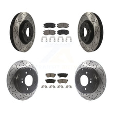 Charger l'image dans la galerie, Front Rear Drilled Slot Disc Brake Rotor Ceramic Pad Kit For Hyundai Sonata 3.3L