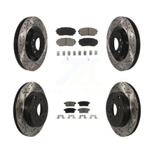Charger l&#39;image dans la galerie, [Front+Rear] 2007-2015 Mazda CX-9 Performance Drilled &amp; Slotted Brake Rotor &amp; Ceramic Pads Kit For Max Braking