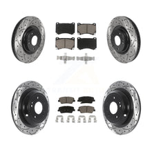 Load image into Gallery viewer, Front Rear Drill Slot Disc Brake Rotors Ceramic Pad Kit For Hyundai Genesis 4.6L