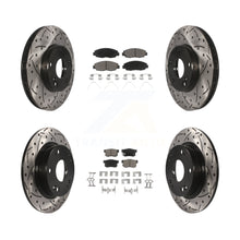 Load image into Gallery viewer, Front Rear Drill Slot Brake Rotors Ceramic Pad Kit For 14-15 Honda Civic Touring