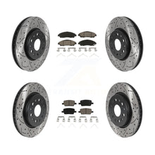 Load image into Gallery viewer, Front Rear Drilled Slot Brake Rotor &amp; Ceramic Pad Kit For Chevrolet Traverse GMC