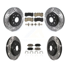 Load image into Gallery viewer, Front Rear Drilled Slot Brake Rotor &amp; Ceramic Pad Kit For Chevrolet Camaro LT/LS