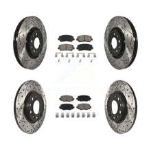 Load image into Gallery viewer, Front Rear Drill Slot Brake Rotor Ceramic Pad Kit For Jeep Cherokee Chrysler 200