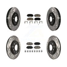Load image into Gallery viewer, Front Rear Coated Drilled Slot Disc Brake Rotor Ceramic Pad Kit For Chrysler 200