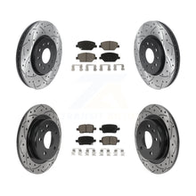 Load image into Gallery viewer, Front Rear Drill Slot Disc Brake Rotor Ceramic Pad Kit For Chevrolet Equinox GMC