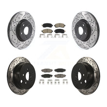 Load image into Gallery viewer, Front Rear Coated Drill Slot Disc Brake Rotor Ceramic Pad Kit For Subaru Impreza