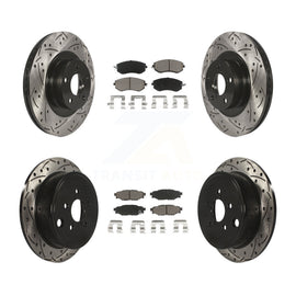 Front Rear Drilled Slot Brake Rotor & Ceramic Pad Kit For Subaru Impreza Outback