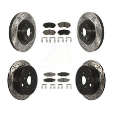 Load image into Gallery viewer, Front Rear Drilled Slot Brake Rotors Ceramic Pad Kit For Subaru Outback Forester