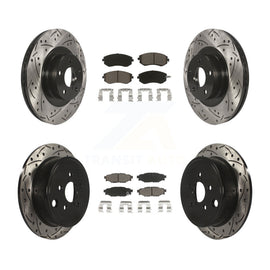 Front Rear Drilled Slot Brake Rotors Ceramic Pad Kit For Subaru Outback Forester