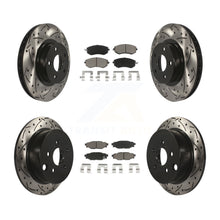 Charger l'image dans la galerie, Front Rear Coated Drill Slot Disc Brake Rotor Ceramic Pad Kit For Subaru Impreza