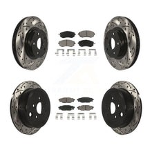 Load image into Gallery viewer, Front Rear Coated Drill Slot Disc Brake Rotor Ceramic Pad Kit For Subaru Impreza
