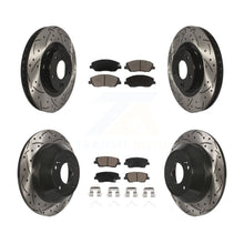 Charger l'image dans la galerie, Front Rear Drilled Slot Disc Brake Rotor Ceramic Pad Kit For Hyundai Santa Fe XL