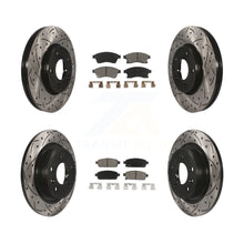 Load image into Gallery viewer, [Front+Rear] 2012-2013 Buick Verano Performance Drilled &amp; Slotted Brake Rotor &amp; Ceramic Pads Kit For Max Braking